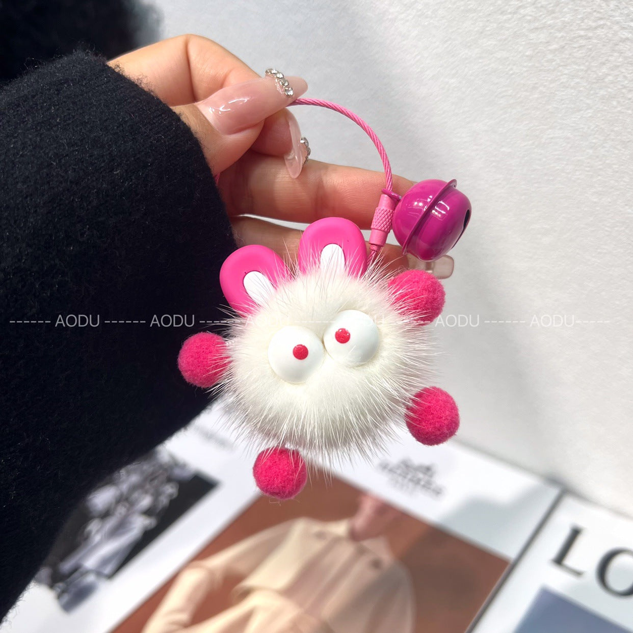 Wholesale Cute Little Briquettes Pendant Plush Keychain